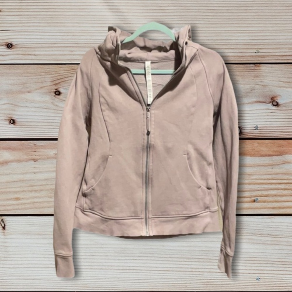 lululemon athletica Pale Pink Hooded Zip Jacket